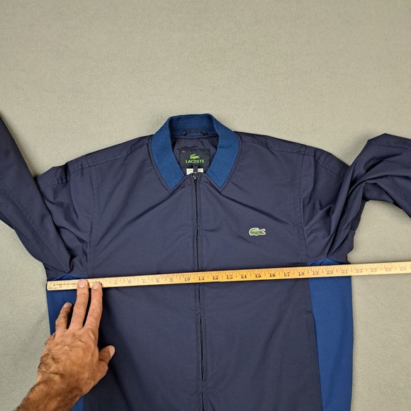 Lacoste Bomber Jacket Men's 50 Large Two Tone Blue Bi Swing Full Zip Lightweight - Picture 6 of 12